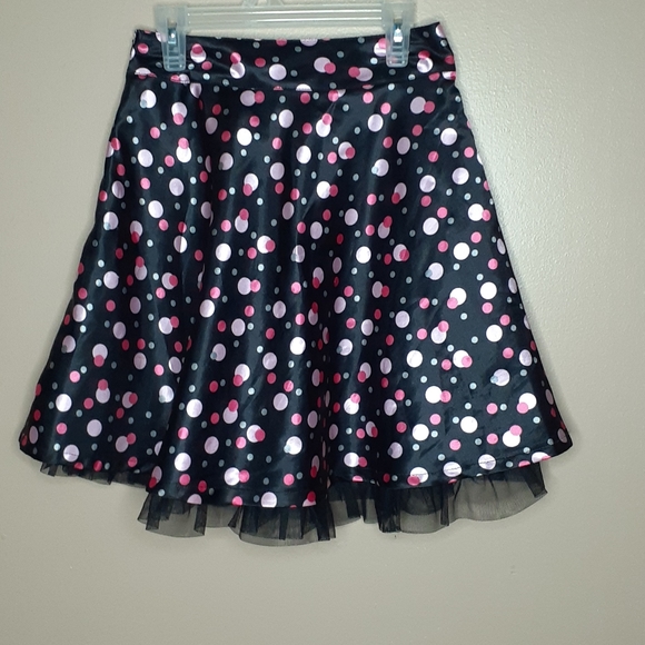 Size 10 Polka Dot Skirt with Tulle Trim - Picture 2 of 4
